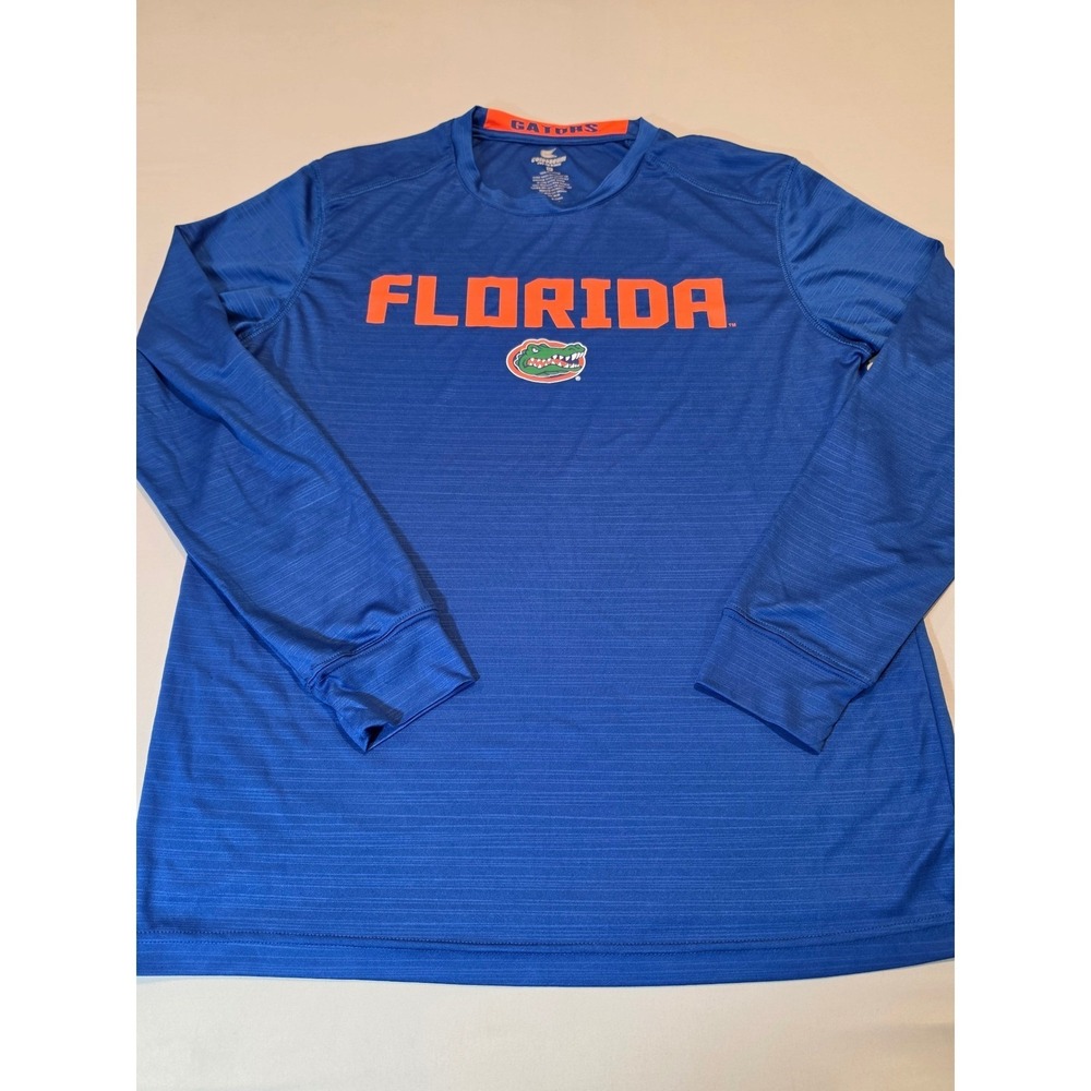Colosseum Florida Gators Mens Medium Blue Long Sleeve Performance Shirt NCAA M